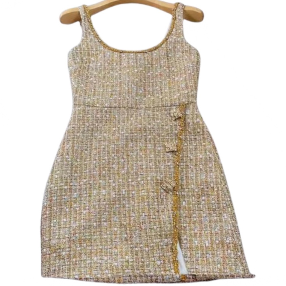 Self Portrait Tinsel Boucle Tweed Mini Dress